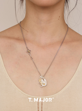 Dare买手店 T.MAJOR 华露双色吊坠925银复古自由组合项链原创设计