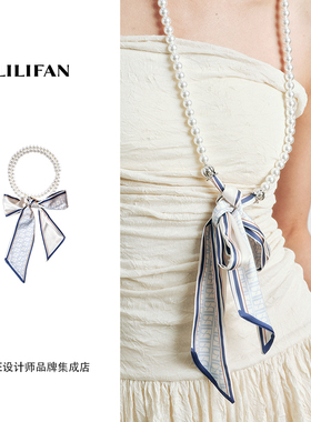 Dare买手店 LILIFAN莉莉梵 铃兰珍珠丝带长项链复古小众轻奢高级