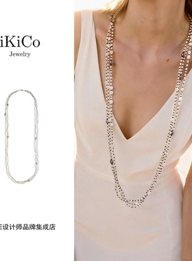 Dare买手店ikico昼夜曲项链原创设计高级精致饰品925银叠戴度假女