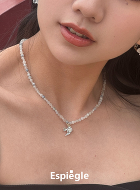 Dare买手店 espiegle 平静小鸟编珠项链天然石串珠原创设计首饰女