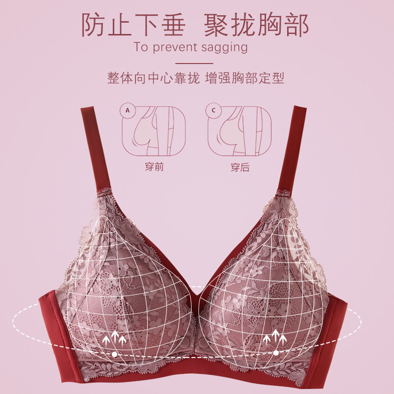 哺乳文胸怀孕期聚拢喂奶前开扣式 路心梦哺乳文胸