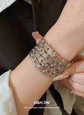 手环开口风金属重工夸张跨境冷淡