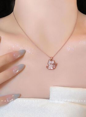 项饰高级感玫瑰项链链轻奢可爱
