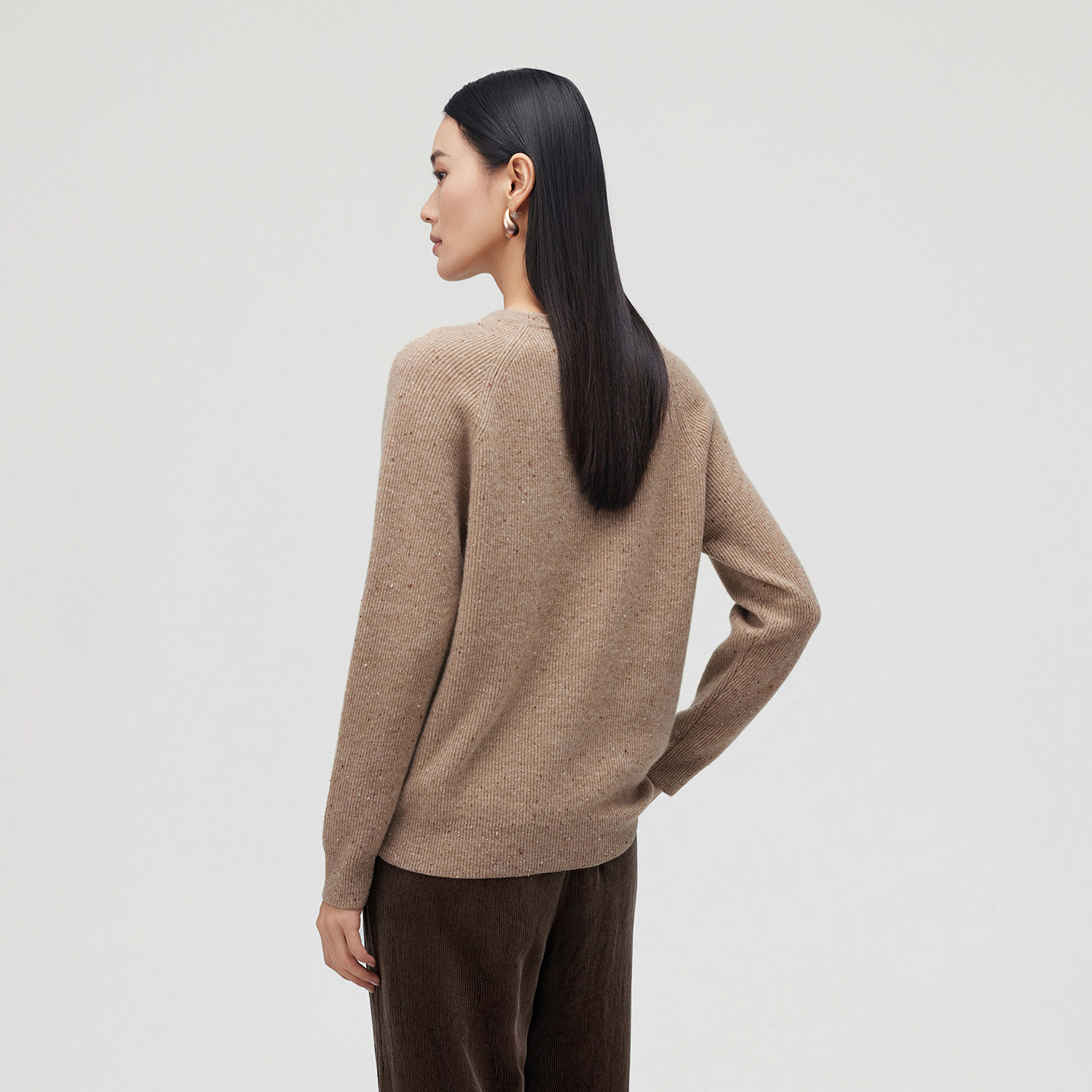 皮皮狗秋冬新款圆领插肩袖毛衣女士套头彩点纱羊绒衫,淘宝优惠券,粉丝福利购,淘宝优惠卷