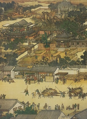 故宫版清明上河图 复古书画真迹仿古高清复制 清院本传世国画收藏