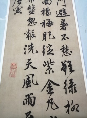 字画唐伯虎条幅吴门避暑立轴