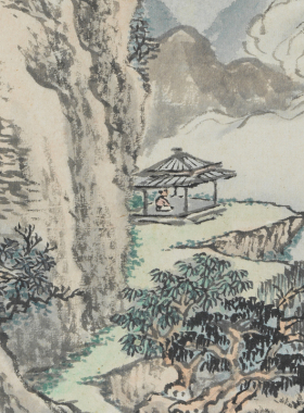 王翚山水书画人物国画微喷复制品