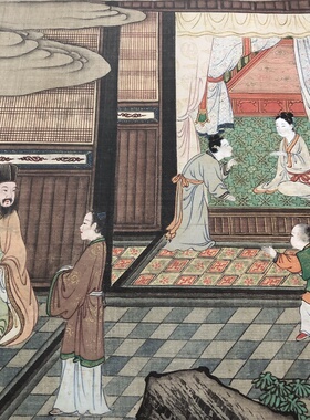 高清艺术喷绘长卷手卷装裱装饰画