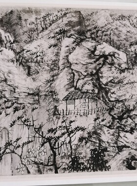 石涛 江山揽胜图 复古书画水墨山水长卷国画真迹仿古复制卷轴装饰