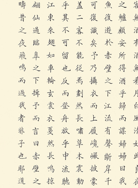 欧阳允文苏东坡后赤壁赋名家书法字画宣纸微喷仿真复制临摹装饰画