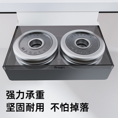 隐形桌下有杠收纳盒电脑桌办公桌工位加装大抽屉桌底下挂整理神器 - 图2