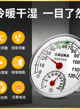 温度计家用室内指针温湿度计高精度婴儿房工业大棚仓库精准挂壁式