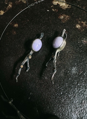 自然生长•东方翡翠树枝耳环项链套系作品
