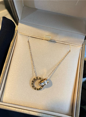 日韩18K玫瑰金钛钢女不褪色项链