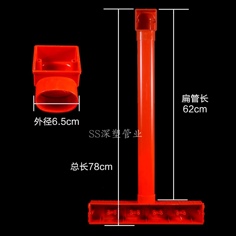 PVC86型电视背景盒 五联影音底盒 63*45扁管墙上开关阻燃接线盒 - 图2