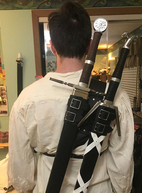 欧美中世纪复古骑士户外活动配饰男式背带皮剑套cosplay游戏道具