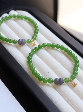 碧玉手链女款时尚百搭饰品礼物送女友闺蜜