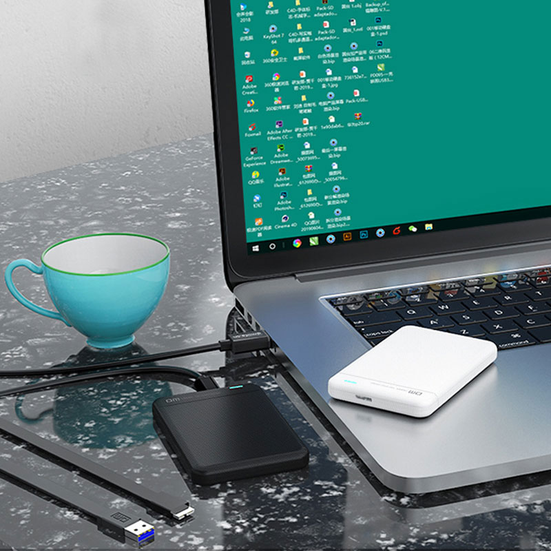 DM 2.5寸SATA3接口固态SSD硬盘盒 USB3.0外置读取壳免工具3秒安装 - 图1