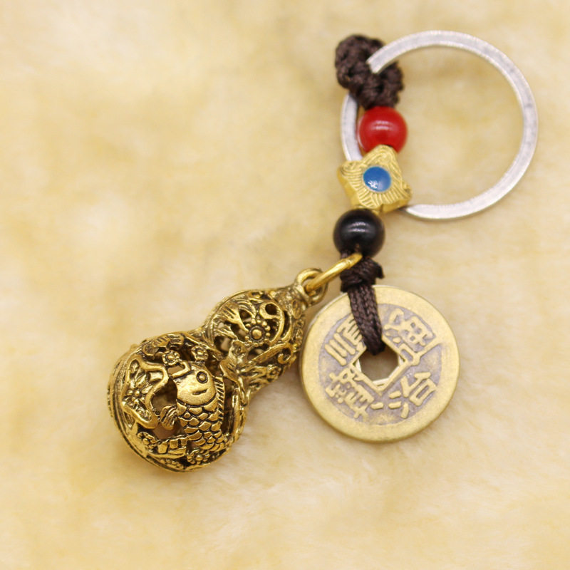 真铜五帝钱钥匙扣车挂件男貔貅钱袋吊坠塔笔算盘吊坠如意义乌地摊,淘宝优惠券,粉丝福利购,淘宝优惠卷