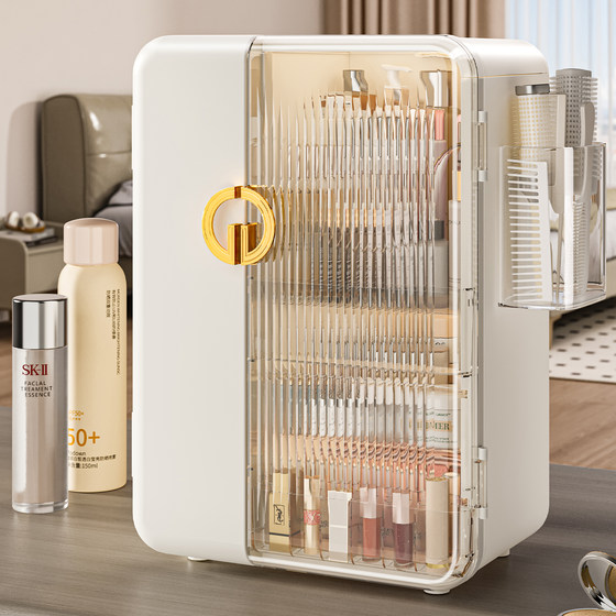 Cosmetic storage box transparent dustproof tall bottle light luxury model