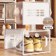 Space-saving storage folding plastic shoe cabinet