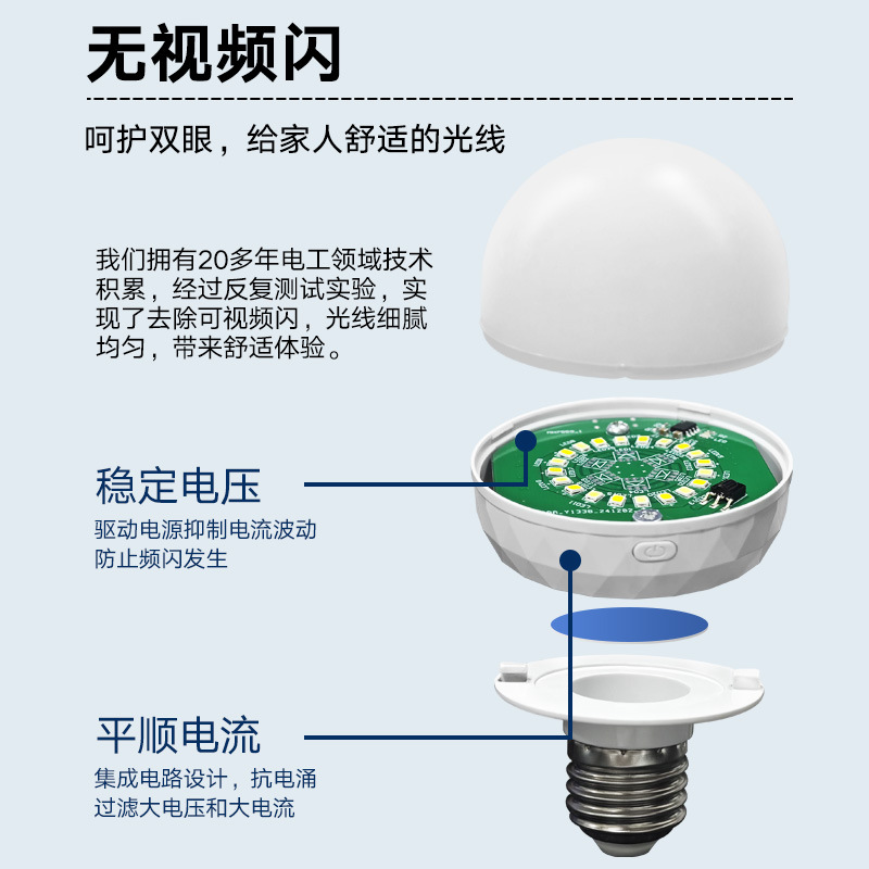 type充电款七彩R灯泡LED氛围灯泡带遥控带有磁吸功能 - 图1