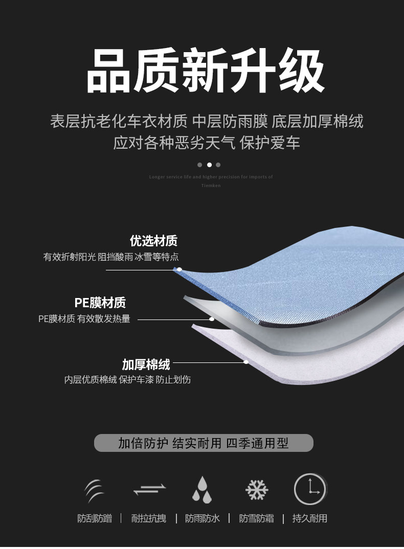 适用于力箭海盗800侉子侧偏边三轮摩托车车衣车罩防晒防雨套子厚