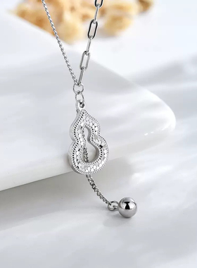 S925纯银碎冰冰流苏项链女轻奢小众设计感锁骨链2025新款爆款颈链