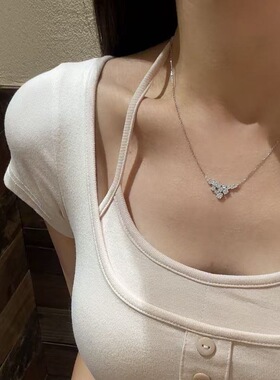 S925纯银浪漫星辰满钻项链女轻奢小众高级感锁骨链精致送女友礼物