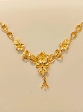 三生花项链女时尚气质高级感繁花似锦吊坠套链2025新款送女友礼