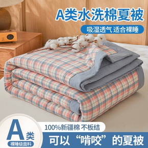 全棉棉花夏凉被可机洗纯棉空调被