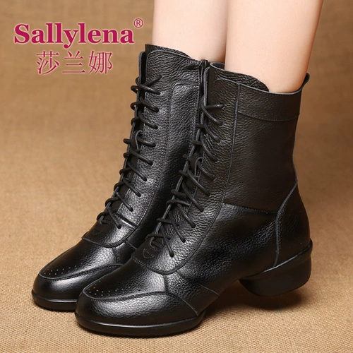 Демисезонные танцующие сапоги, обувь, из натуральной кожи, мягкая подошва