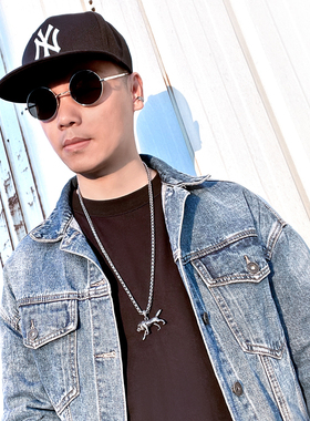 个性维京芬里尔巨狼项链男钛钢