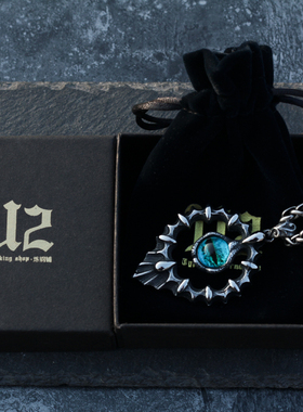 上帝之眼项链男士ins钛钢吊坠