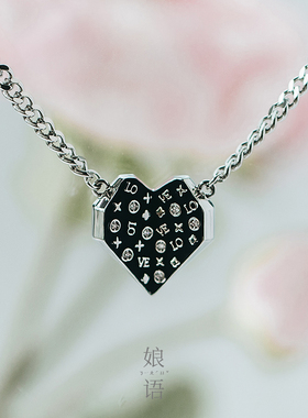 毛衣链爱心项链简约设计感装饰