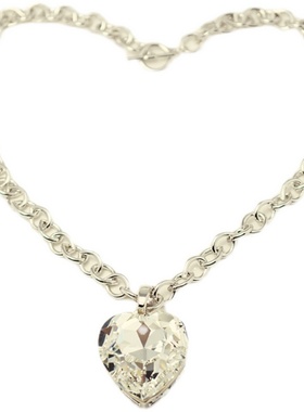 韩国进口正品海洋之心泰坦尼克水晶爱心形项链新伴娘女装饰链毛衣