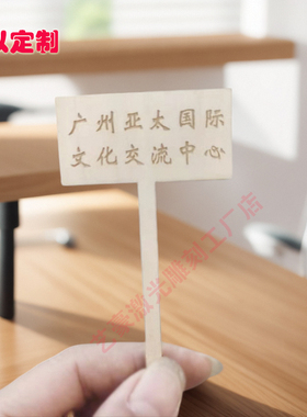 幼儿园环创植物角园艺标识指示牌区域插卡牌DIY木质插件标签定制