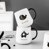 Керамика для водяной чашки Mark Cup с покрытой ложкой INS WIND Студент Студент Творческая творческая чашка для завтрака Coffee Cuf
