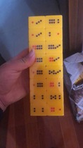 Acrylic Yellow Card Nine Look Small Card Sky Nine Dominoes Transparent Pushback Nine Organic GRP Sends Dice Orange Color