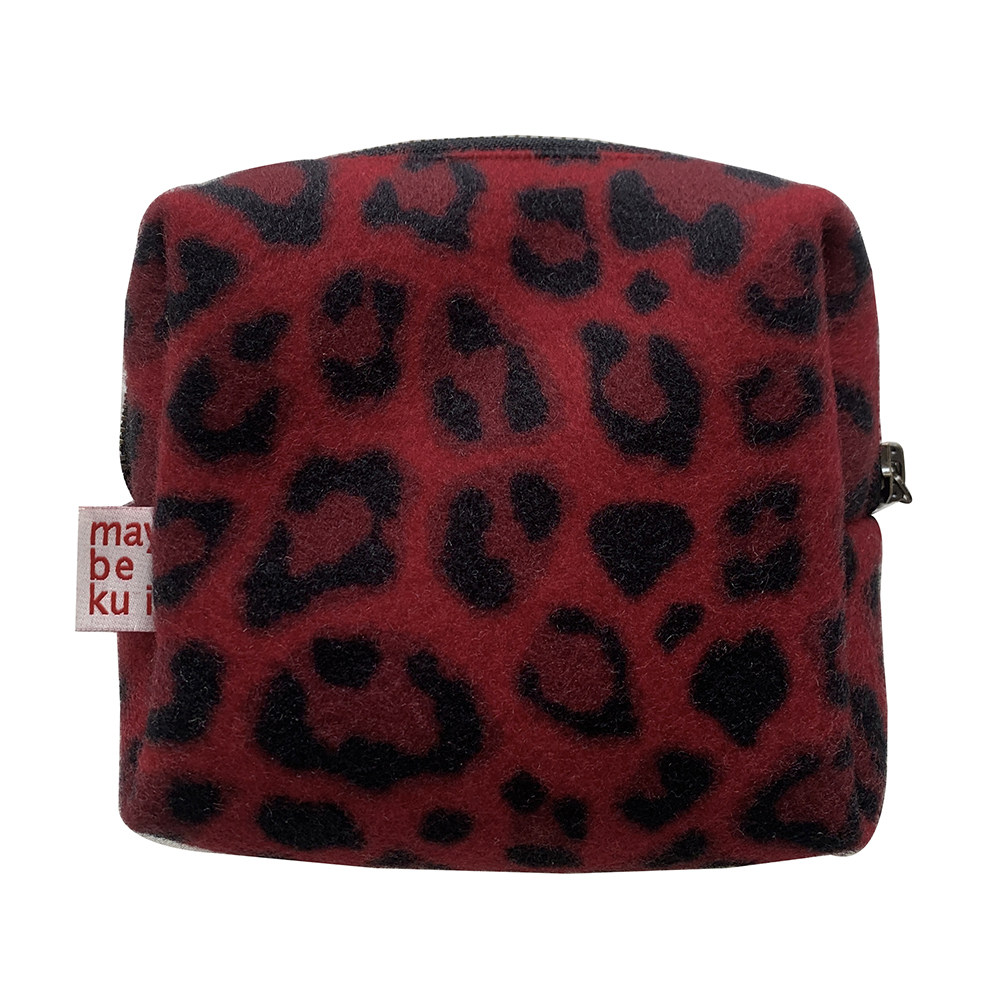 Maybekuii | 福利款｜红色豹纹毛呢方块收纳 卫生棉包 #264,淘宝优惠券,粉丝福利购,淘宝优惠卷