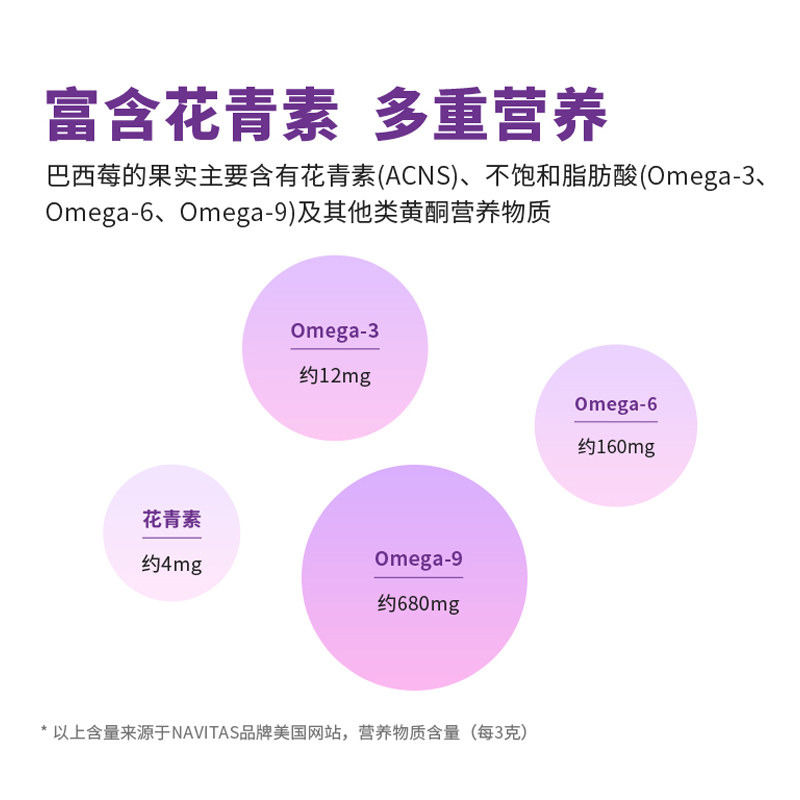 Navitas Acai巴西莓粉有机冻干无添糖加超级食物抗自由基可可粉 - 图1