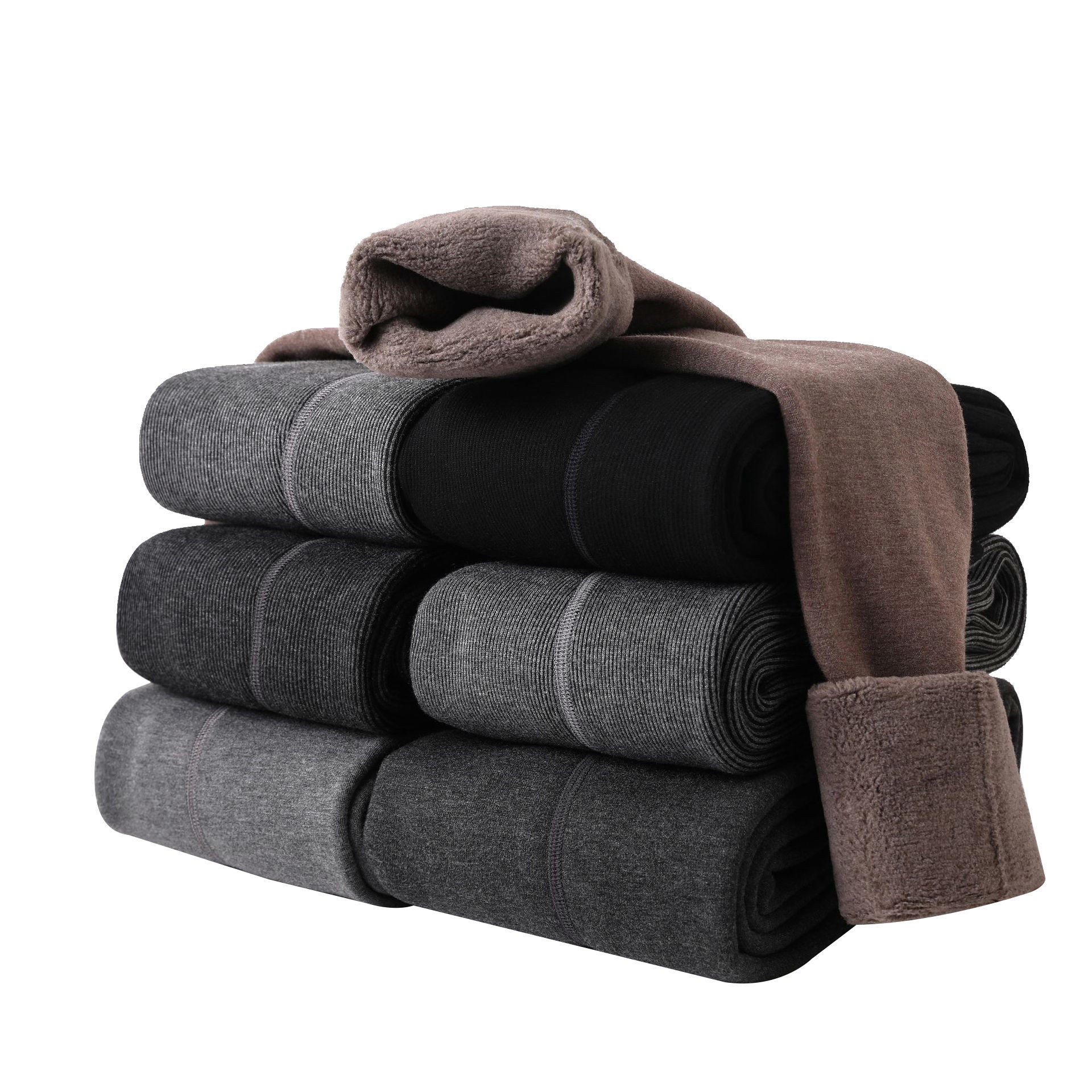 竖条纹打底裤女外穿秋冬加绒加厚高腰保暖棉裤踩脚连裤袜秋裤螺纹