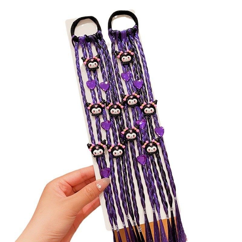 库洛米高马尾扎头发儿童假发辫