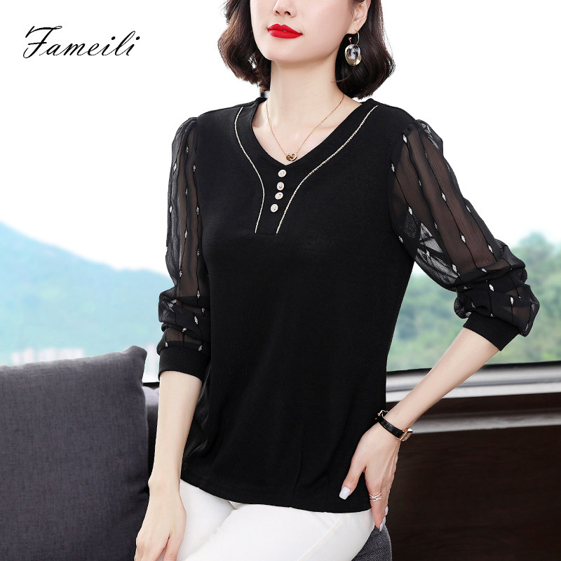 妈妈装2021秋季新款时尚宽松t恤 法美丽T恤