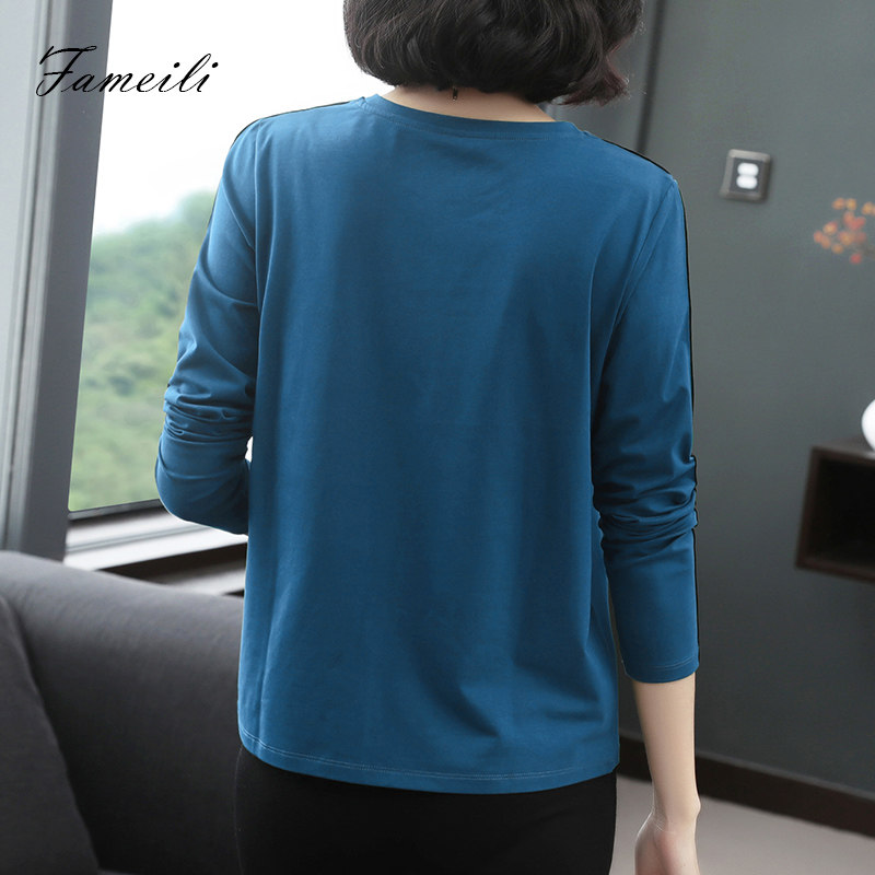 长袖t恤2020秋装新款大码打底衫 法美丽T恤