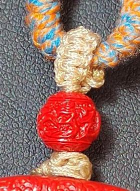 上岸好运男女款挂件项链天然红砂