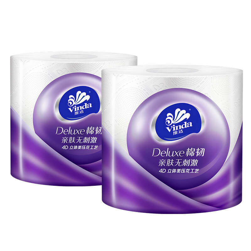 维达家用实惠装整箱立体美餐巾厕纸 道宽居家日用卷筒纸