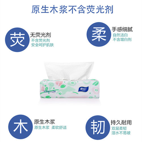 心相印商用纸抽纸巾面巾纸餐巾纸擦手纸大包家用实惠装整箱DT1100 - 图1