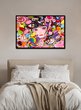 巽千沙都潮流jk制服女孩艺术挂画