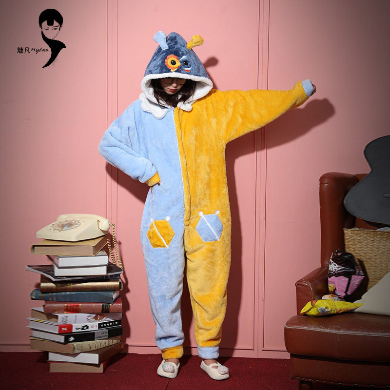 双层加厚可爱十二星座珊瑚绒睡衣 魅凡服饰睡衣/家居服套装